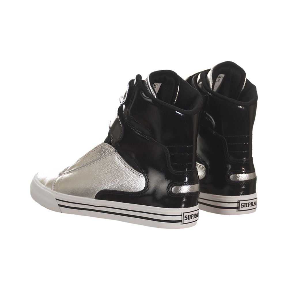 Baskets Montantes Supra Society II Noir Argent Black Homme | GYV-83688763